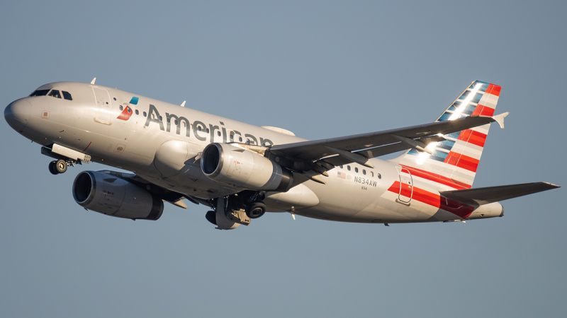 Photo of N834AW - American Airlines Airbus A319 at DCA on AeroXplorer Aviation Database