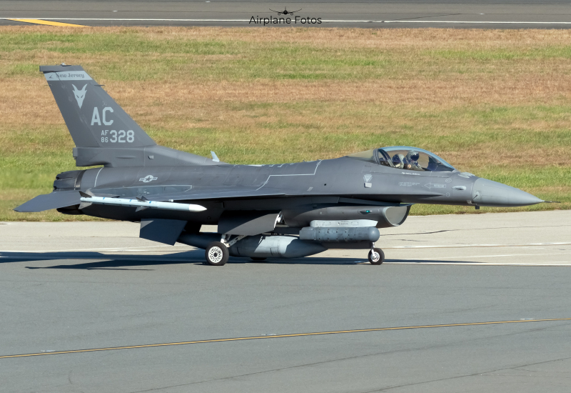 Photo of 86-0328 - USAF - United States Air Force General Dynamics F-16C Fighting Falcon at ACY on AeroXplorer Aviation Database