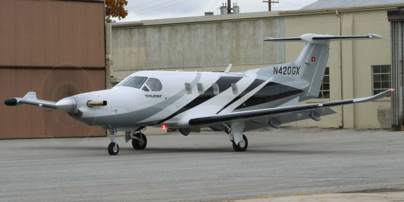 Photo of N420GX - Flex Arm Air Pilatus PC-12 at THV on AeroXplorer Aviation Database