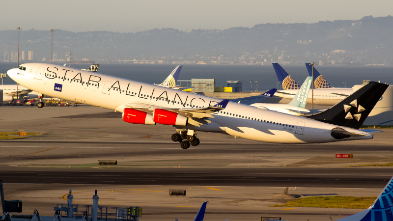 Photo of OY-KBM - Scandinavian Airlines Airbus A340-300 at SFO on AeroXplorer Aviation Database