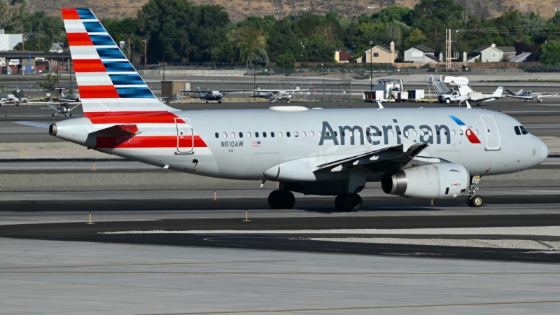 Photo of N810AW - American Airlines Airbus A319 at RNO on AeroXplorer Aviation Database