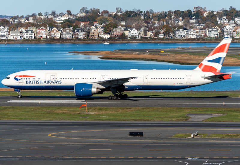 Photo of G-STBA - British Airways Boeing 777-300ER at BOS on AeroXplorer Aviation Database