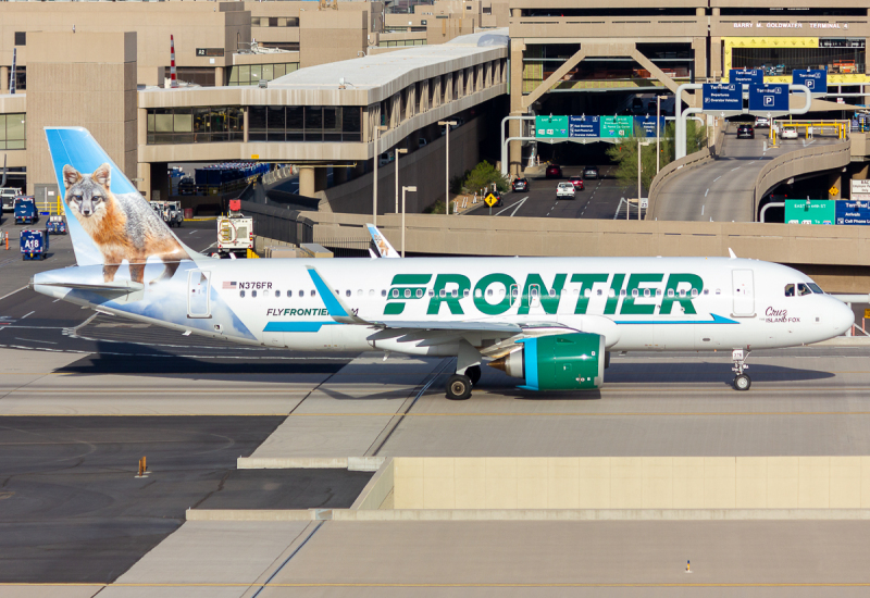 Photo of N376FR - Frontier Airlines Airbus A320NEO at PHX on AeroXplorer Aviation Database