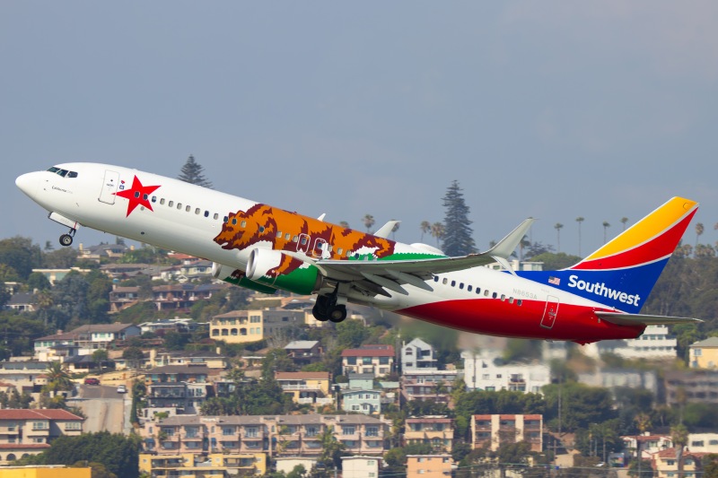 Photo of N8653A - Southwest Airlines Boeing 737-800 at SAN on AeroXplorer Aviation Database