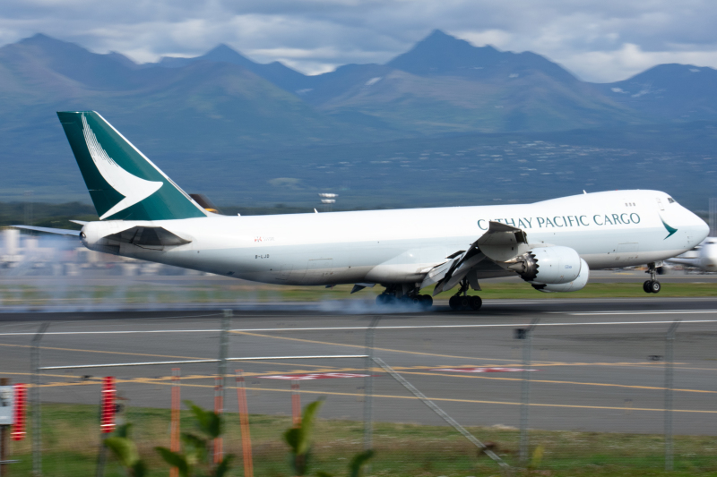 Photo of B-LJD - Cathay Pacific Boeing 747-8F at PANC on AeroXplorer Aviation Database