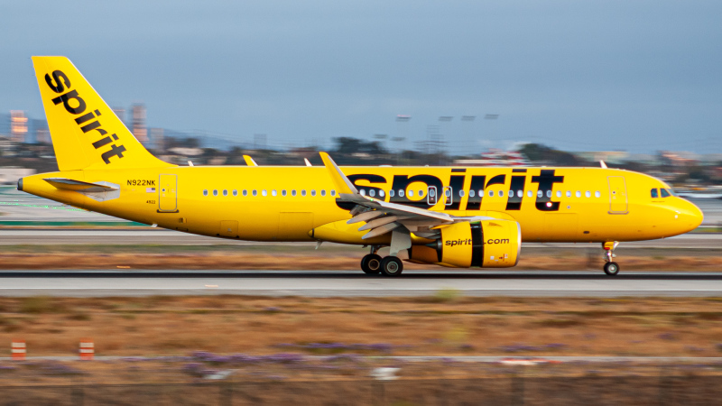 Photo of N922NK - Spirit Airlines Airbus A320NEO at LAX on AeroXplorer Aviation Database
