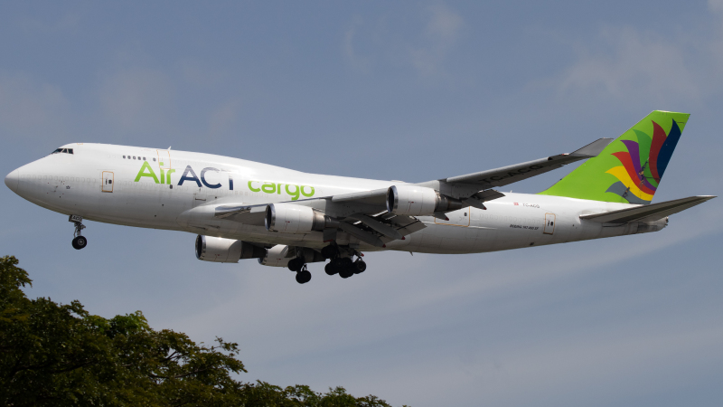 Photo of TC-ACG - ACT Airlines Boeing 747-400F at SIN on AeroXplorer Aviation Database
