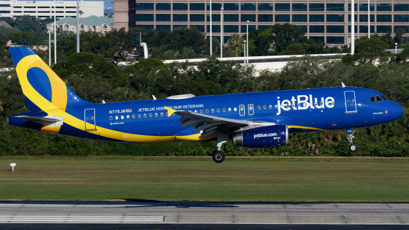 Photo of N775JB - JetBlue Airways Airbus A320 at TPA on AeroXplorer Aviation Database