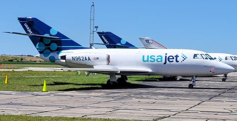 Photo of N962AA - USA Jet Airlines Dassault Falcon 20(F) at YIP on AeroXplorer Aviation Database