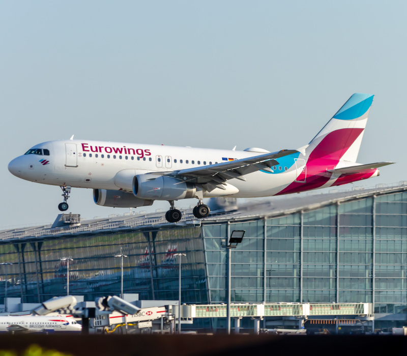 Photo of DAGWI  - Eurowings Airbus A319 at LHR on AeroXplorer Aviation Database