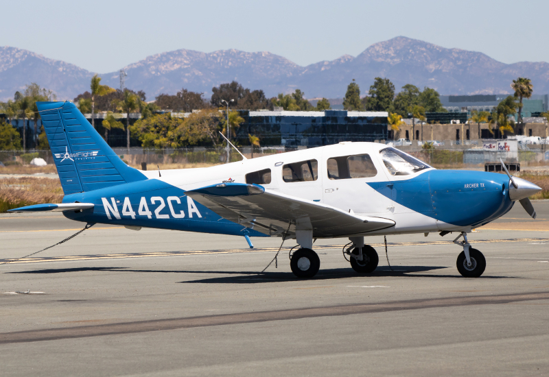 Photo of N442CA - Coast Flight Training Piper 28 Archer at MYF on AeroXplorer Aviation Database