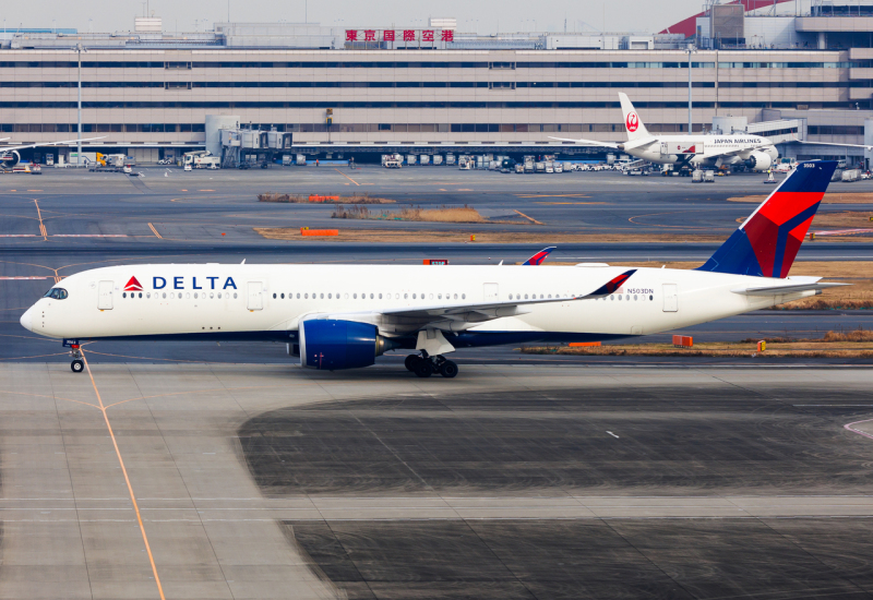 Photo of N503DN - Delta Airlines Airbus A350-900 at hnd on AeroXplorer Aviation Database