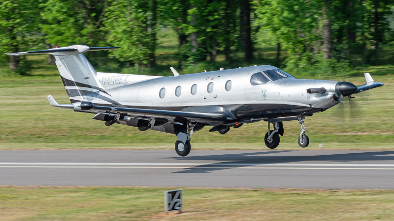 Photo of N408FZ - PRIVATE Pilatus PC-12 at CGS on AeroXplorer Aviation Database