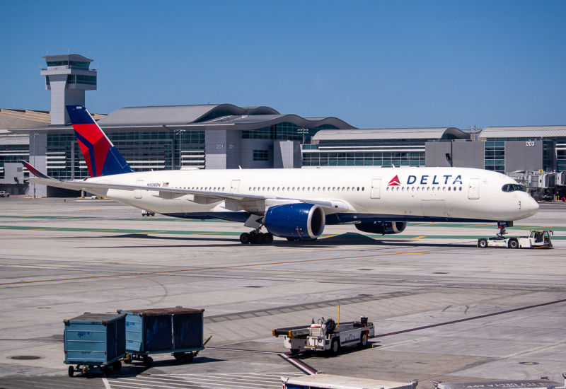 Photo of N505DN - Delta Airlines Airbus A350-900 at LAX on AeroXplorer Aviation Database