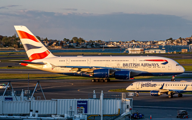 Photo of G-XLEI - British Airways Airbus A380-800 at BOS on AeroXplorer Aviation Database