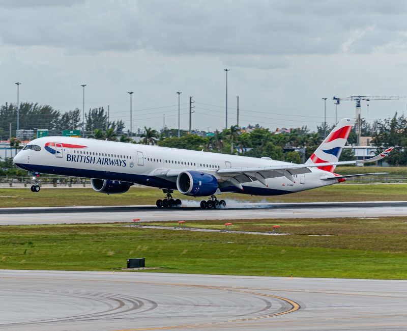 Photo of G-XWBF - British Airways Airbus A350-1000 at MIA on AeroXplorer Aviation Database