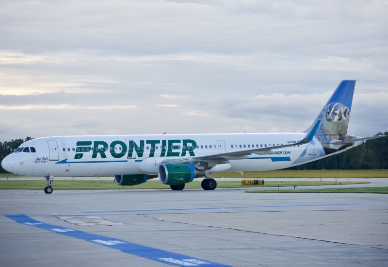 Photo of N708FR - Frontier Airlines Airbus A321-200 at GRB on AeroXplorer Aviation Database