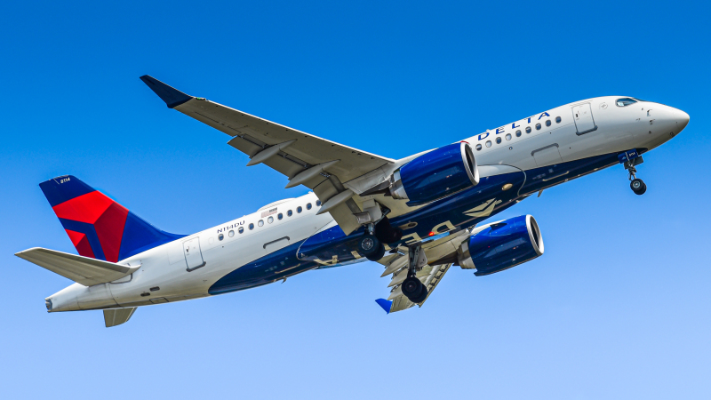 Photo of N114DU - Delta Airlines Airbus A220-100 at SEA on AeroXplorer Aviation Database
