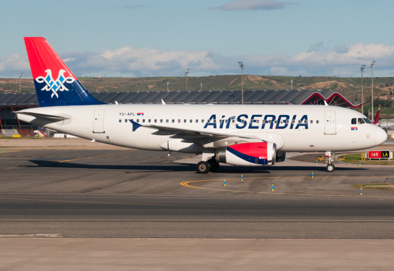 Photo of YU-APL - Air Serbia Airbus A319 at MAD on AeroXplorer Aviation Database