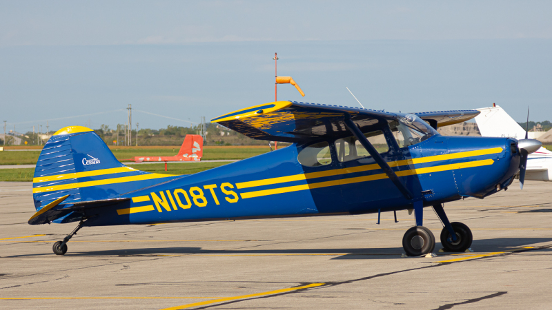 Photo of N108TS - PRIVATE Cessna 170 at DLZ on AeroXplorer Aviation Database