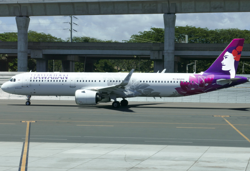Photo of N214HA - Hawaiian Airlines Airbus A321NEO at HNL on AeroXplorer Aviation Database