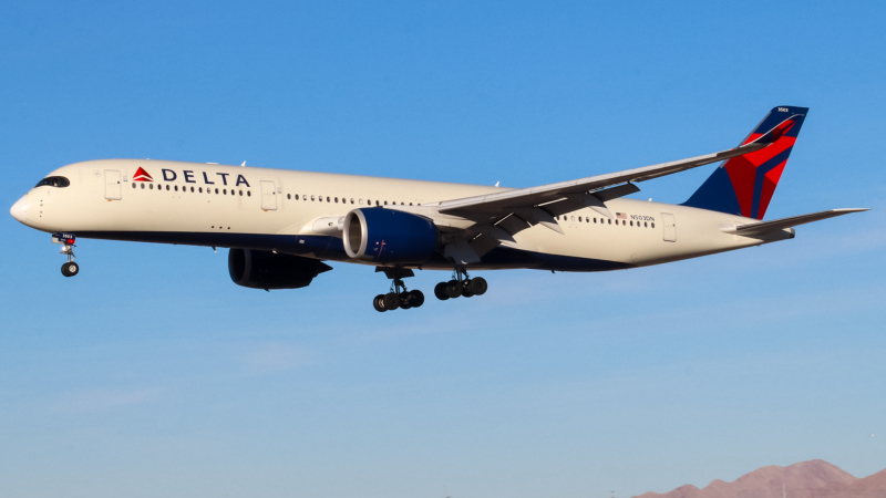 Photo of N503DN - Delta Airlines Airbus A350-900 at LAS on AeroXplorer Aviation Database