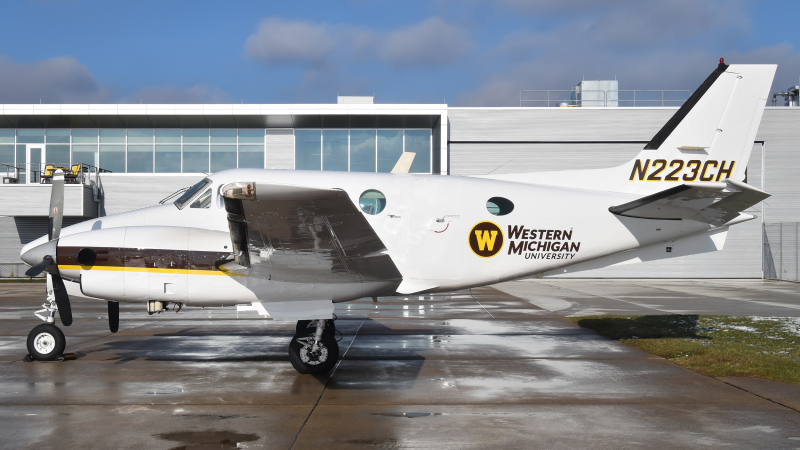 Photo of N223CH - Western Michigan University  Beechcraft King Air C90 at BTL on AeroXplorer Aviation Database