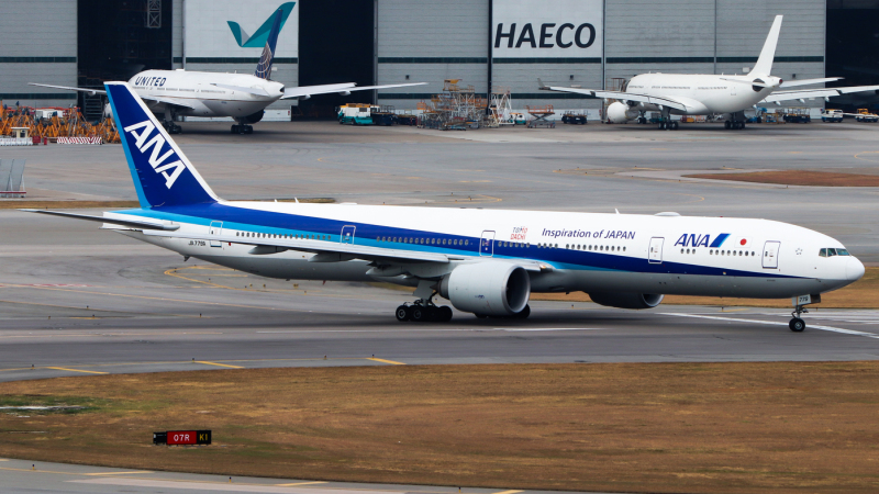 Photo of JA779A - All Nippon Airways Boeing 777-300ER at HKG on AeroXplorer Aviation Database