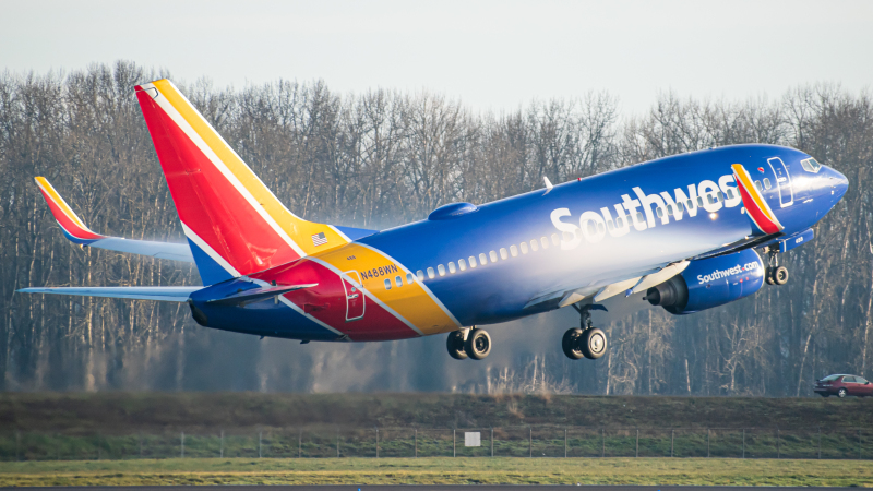 Photo of N488WN - Southwest Airlines Boeing 737-7H4 at PDX on AeroXplorer Aviation Database
