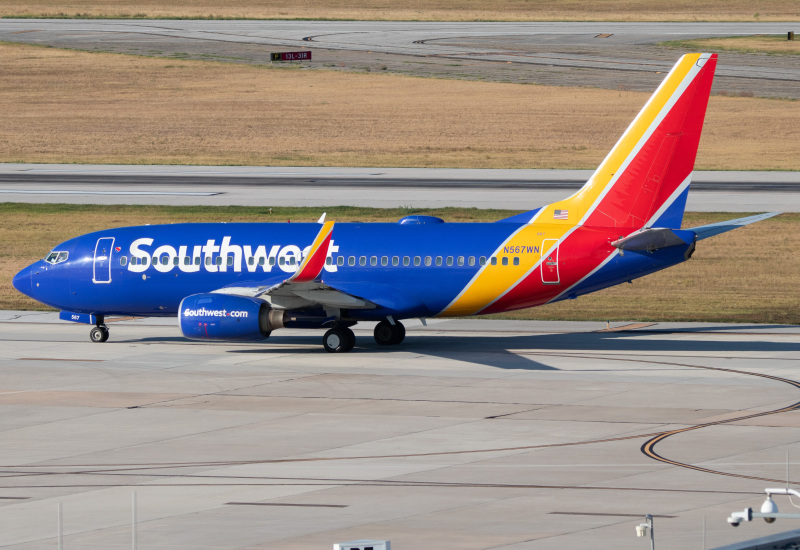 Photo of N567WN - Southwest Airlines Boeing 737-700 at SAT on AeroXplorer Aviation Database