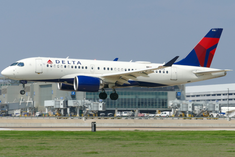 Photo of N135DQ - Delta Airlines Airbus A220-100 at AUS on AeroXplorer Aviation Database