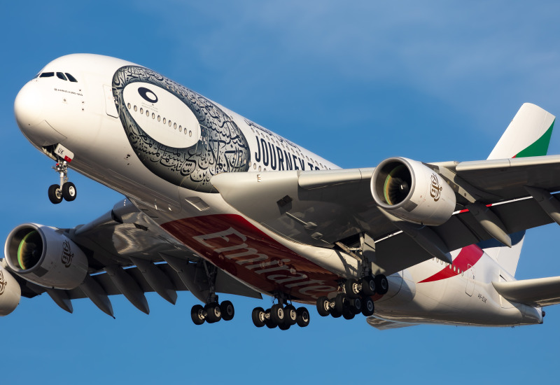 Photo of A6-EUK - Emirates Airbus A380-800 at IAH on AeroXplorer Aviation Database
