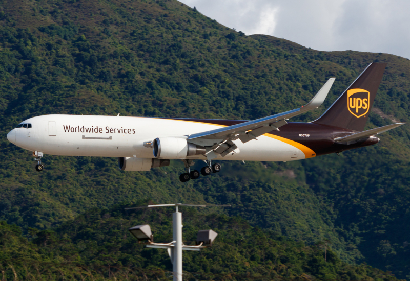 Photo of N307UP - United Parcel Service Boeing 767-300F at HKG on AeroXplorer Aviation Database