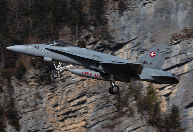 Photo of J-5019 - Swiss Air Force McDonnel Douglas F/A-18 Hornet at LSMM on AeroXplorer Aviation Database