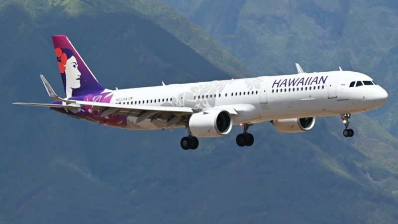 Photo of N223HA - Hawaiian Airlines Airbus A321NEO at OGG on AeroXplorer Aviation Database