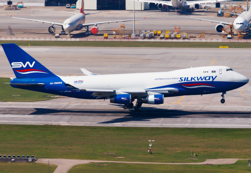Photo of 4K-SW888 - Silk Way West Airlines Boeing 747-400F at HKG on AeroXplorer Aviation Database