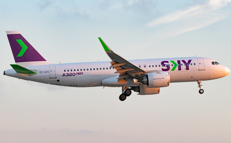 Photo of CC-AZS - SKY Airline Airbus A320NEO at MIA on AeroXplorer Aviation Database