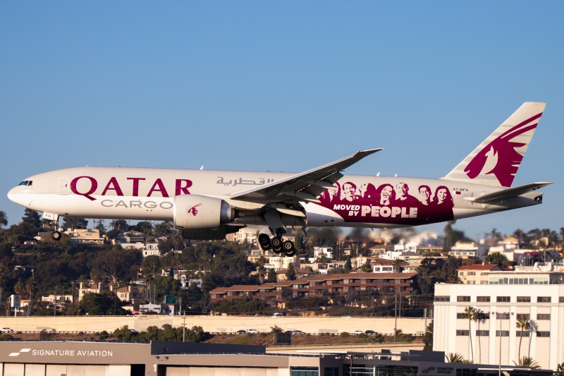 Photo of A7-BFG - Qatar Air Cargo Boeing 777-200LR at SAN on AeroXplorer Aviation Database