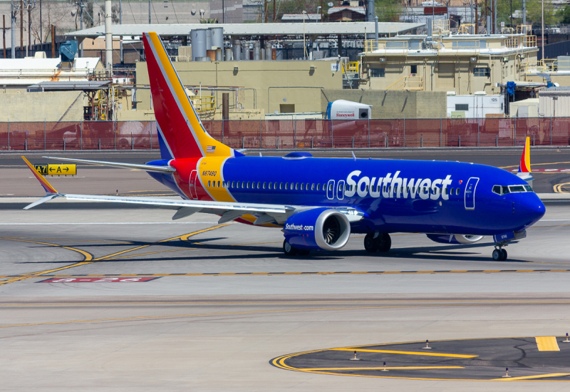 Photo of N8748Q - Southwest Airlines Boeing 737 MAX 8 at PHX on AeroXplorer Aviation Database