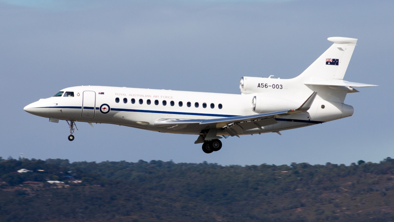 Photo of A56-003 - Royal Australian Air Force Dassault Falcon 7X at PER on AeroXplorer Aviation Database
