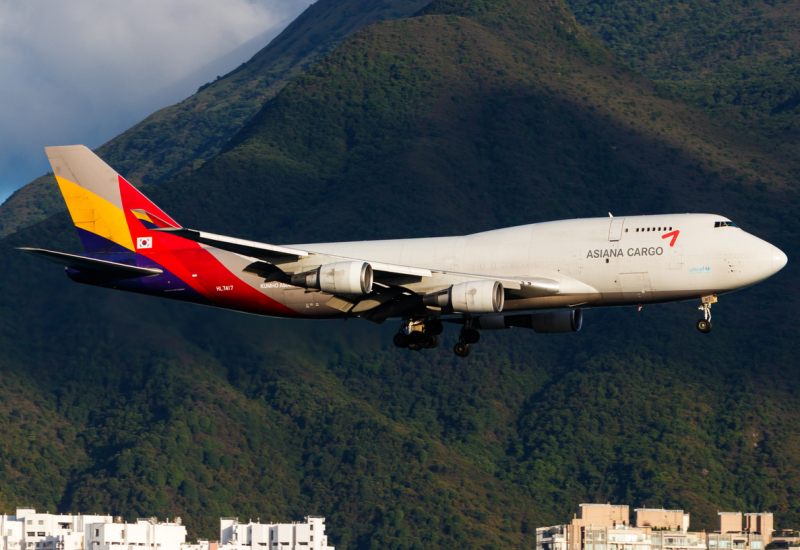 Photo of HL7417 - Asiana Airlines Cargo Boeing 747-400F at HKG on AeroXplorer Aviation Database