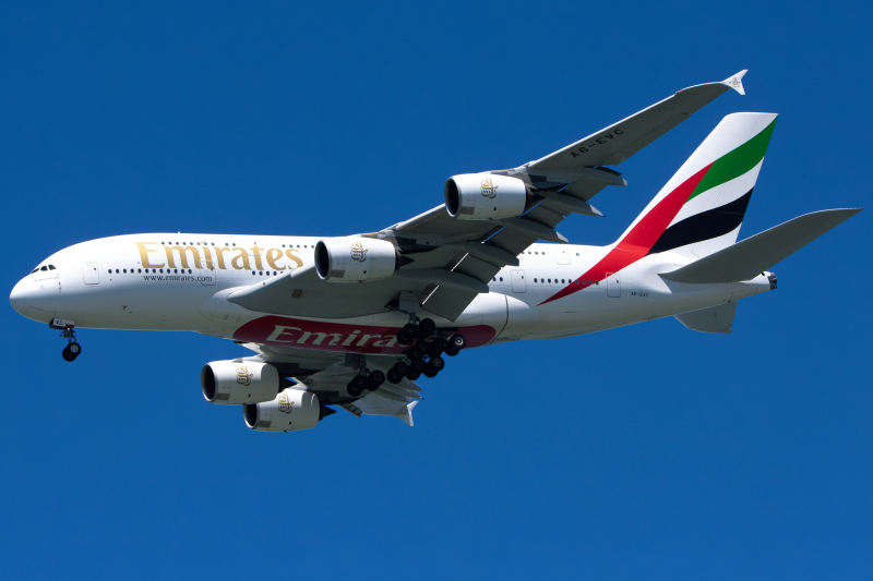 Photo of A6-EVC - Emirates Airbus A380-800 at SFO on AeroXplorer Aviation Database