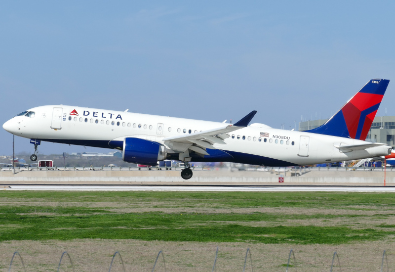 Photo of N308DU - Delta Airlines Airbus A220-300 at AUS on AeroXplorer Aviation Database