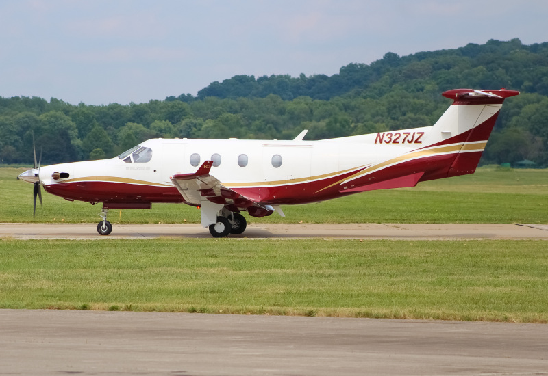 Photo of N327JZ - PRIVATE  Pilatus PC-12 at LUK on AeroXplorer Aviation Database
