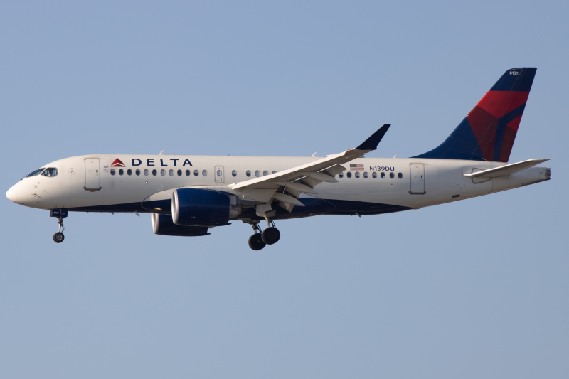 Photo of N139DU - Delta Airlines Airbus A220-100 at SAN on AeroXplorer Aviation Database