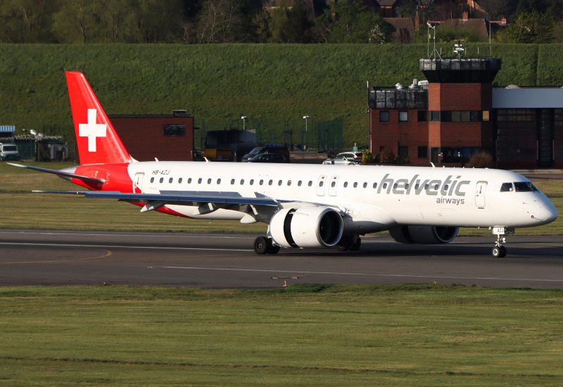 Photo of HB-AZJ - Helvetic Airways Embraer E195-E2 at BHX on AeroXplorer Aviation Database