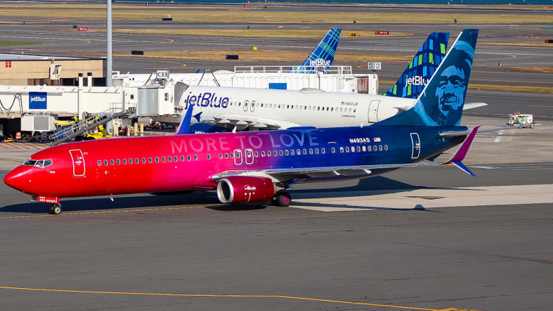 Photo of N493AS  - Alaska Airlines Boeing 737-900 at BOS on AeroXplorer Aviation Database