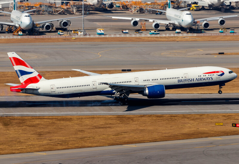 Photo of G-STBF - British Airways Boeing 777-300ER at HKG on AeroXplorer Aviation Database