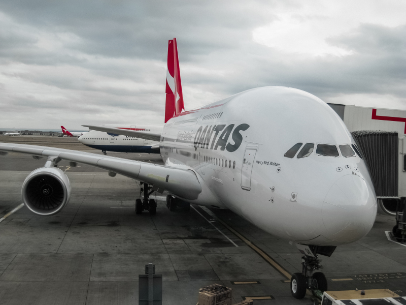 Photo of VH-OQA - Qantas Airways Airbus A380-800 at LHR on AeroXplorer Aviation Database