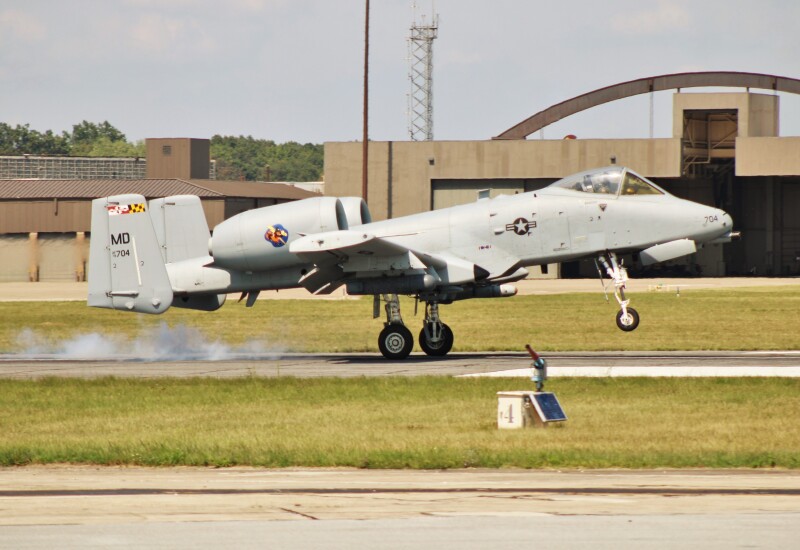 Photo of 78-0704 - USAF - United States Air Force  Fairchild A-10 Thunderbolt at MTN on AeroXplorer Aviation Database